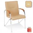 Krzesło biurowe SAMBA imitacja skóry beżowe V46